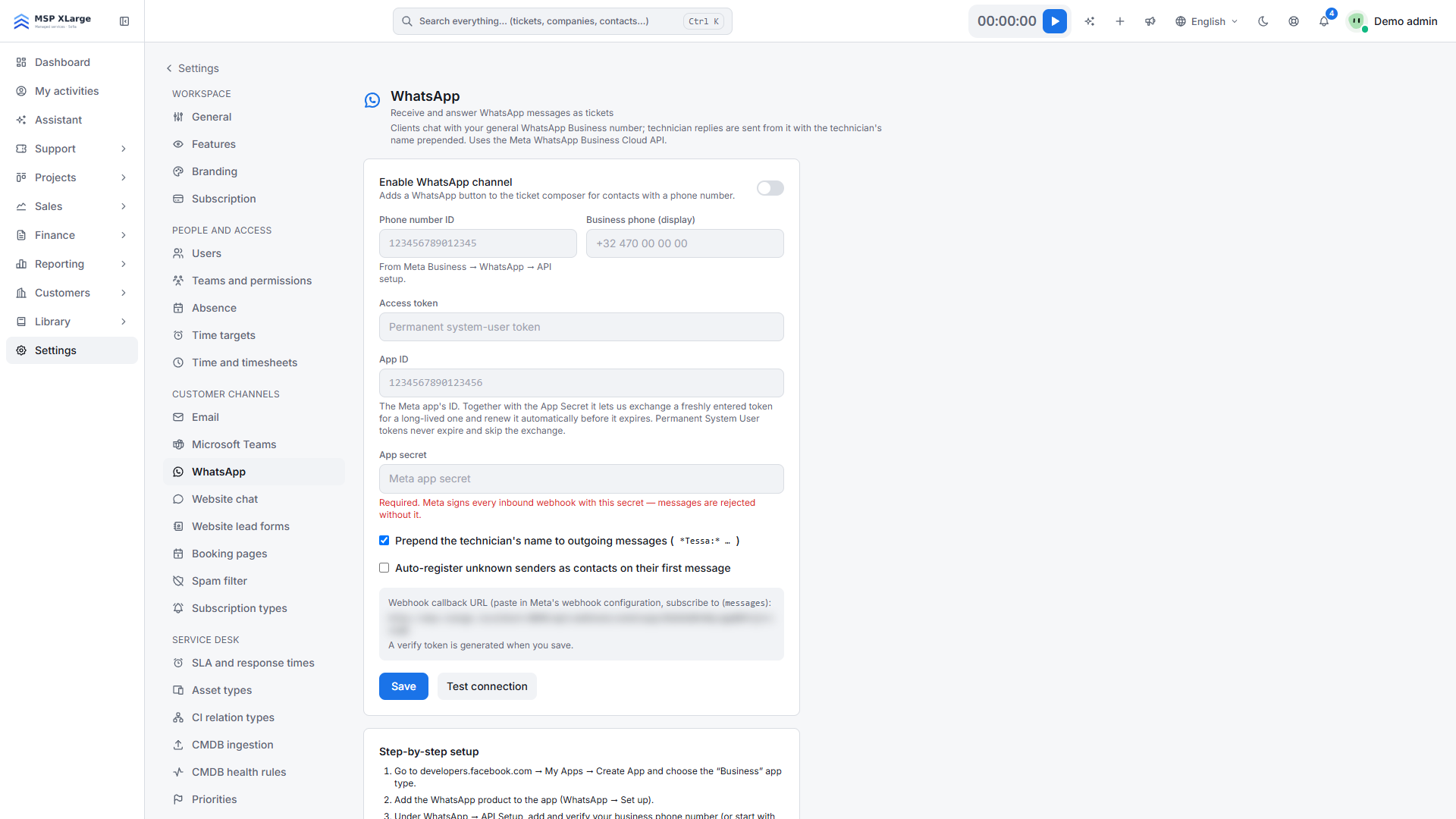 WhatsApp Business mit Xcellerate OPS verbinden: Nachrichten werden Tickets