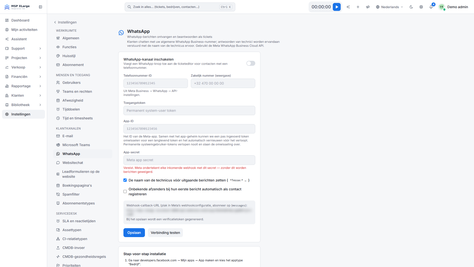 WhatsApp Business koppelen aan Xcellerate OPS: berichten worden tickets