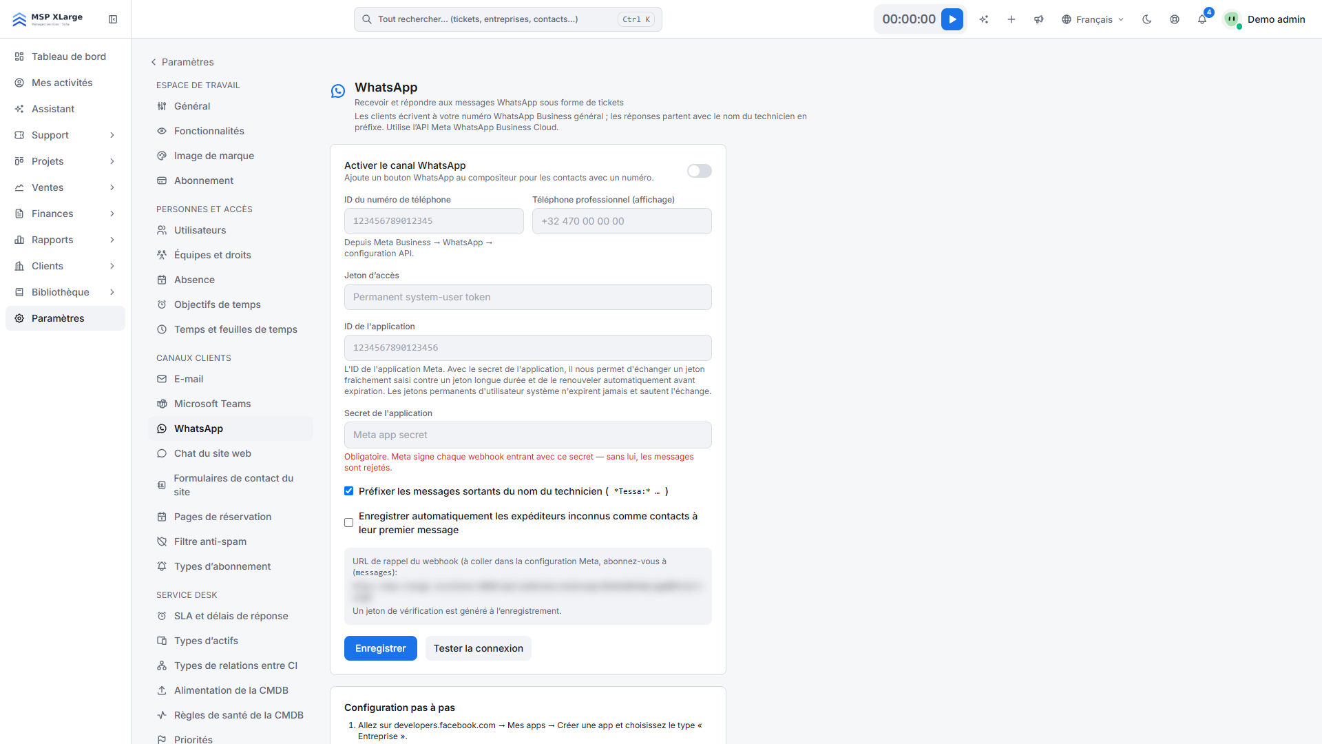 Connecter WhatsApp Business à Xcellerate OPS : les messages deviennent des tickets