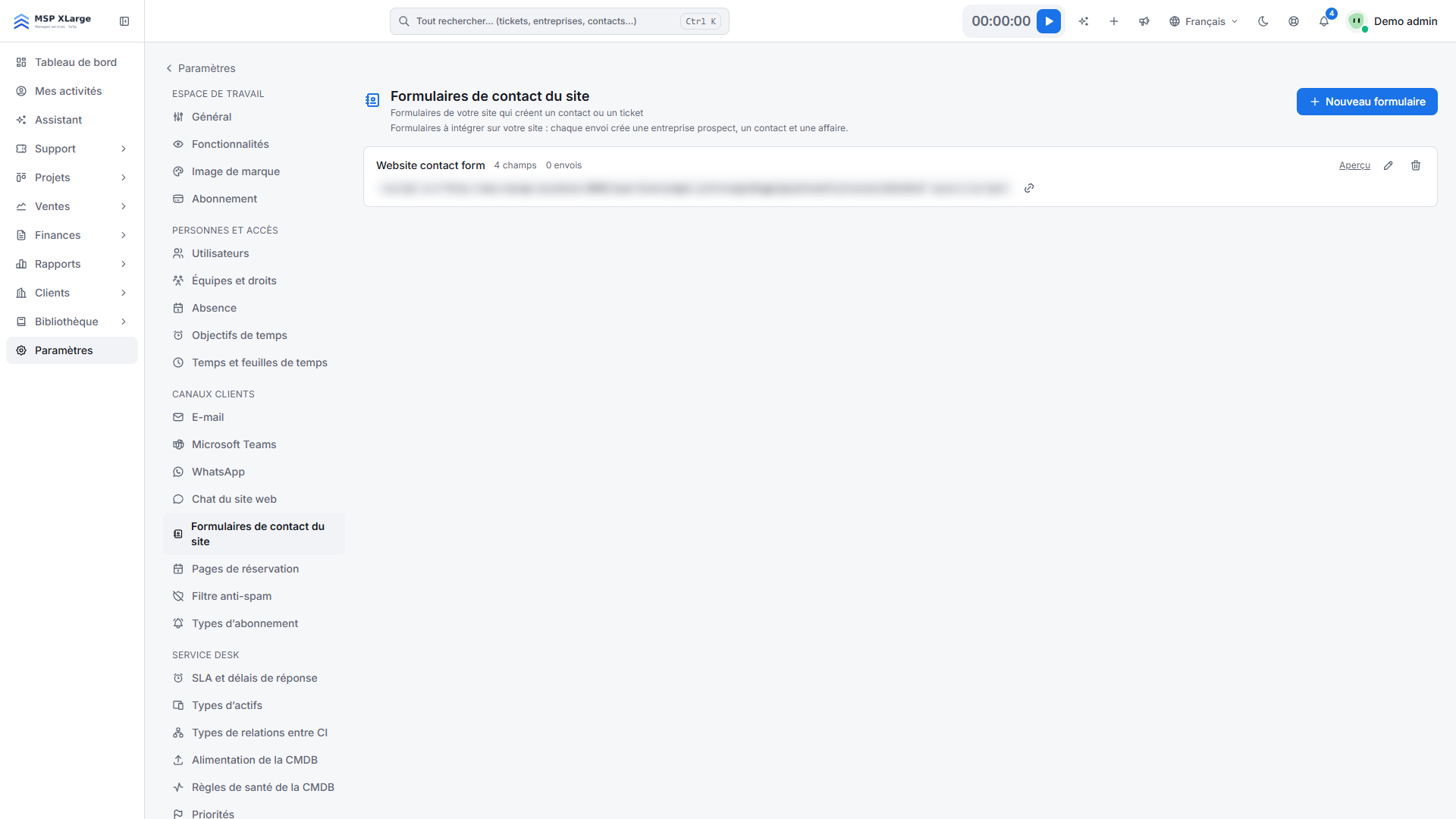 Connecter les formulaires de contact de votre site à Xcellerate OPS
