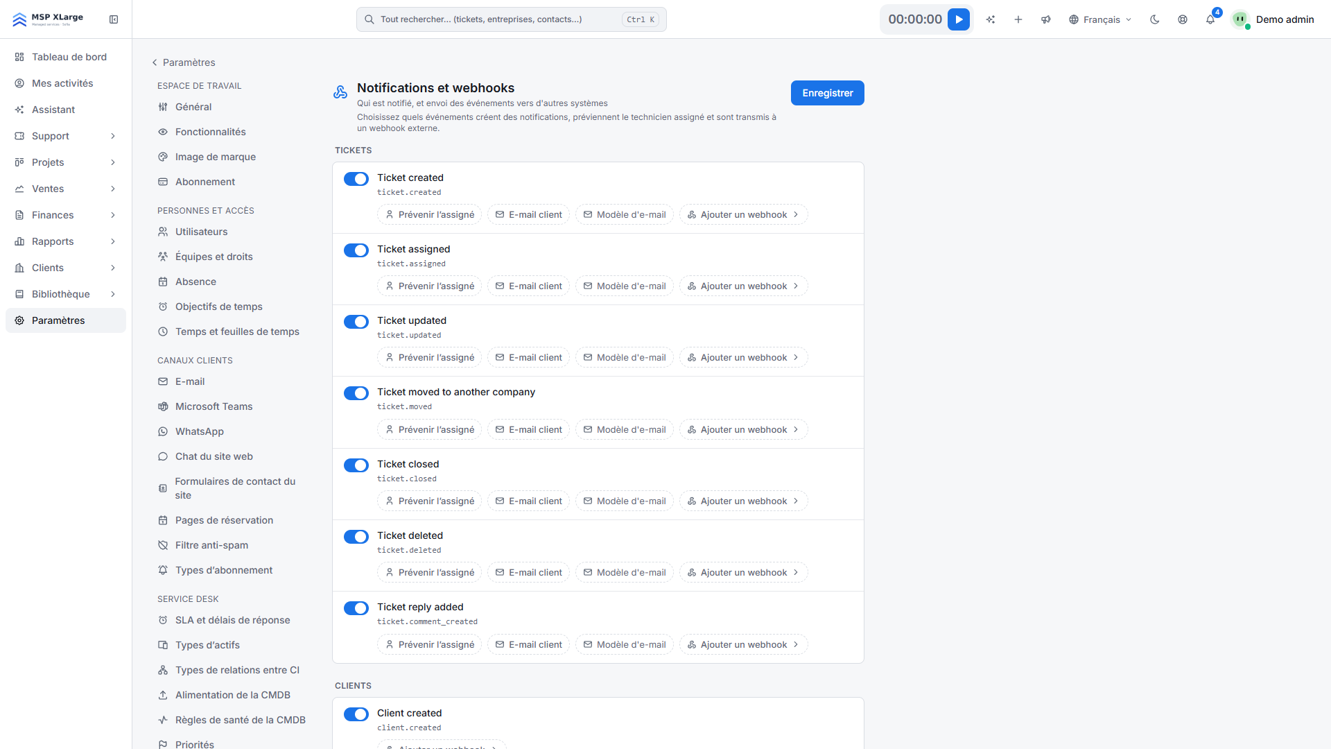 Configurer les webhooks sortants dans Xcellerate OPS