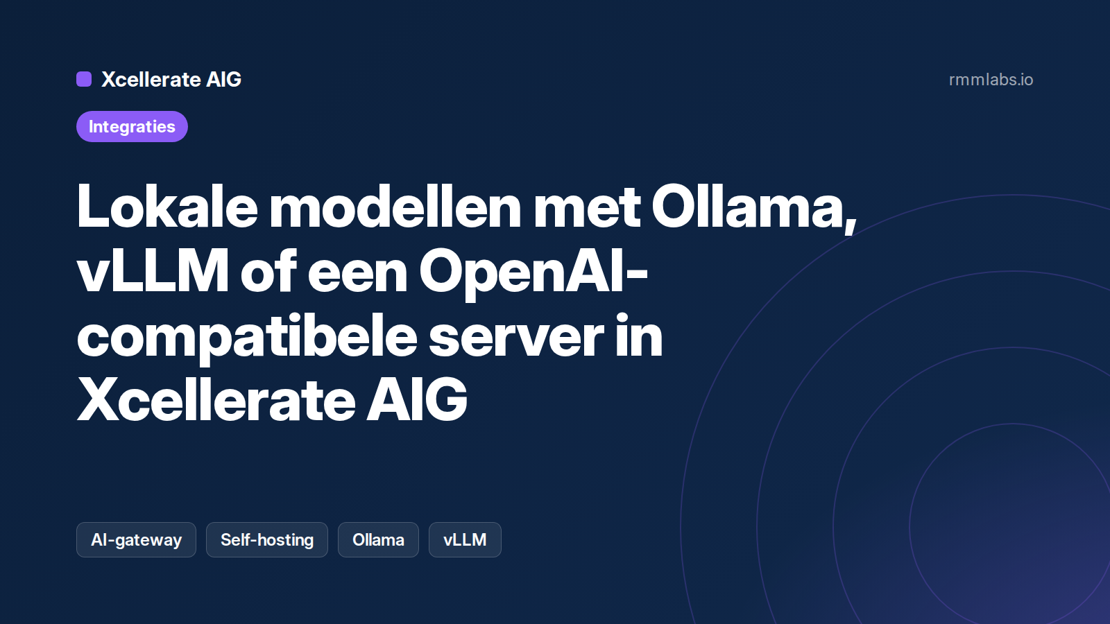 Lokale modellen met Ollama, vLLM of een OpenAI-compatibele server in Xcellerate AIG